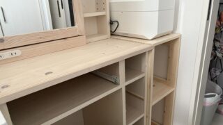 友人のサニタリーラック製作13