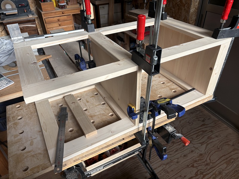 友人のサニタリーラック製作16