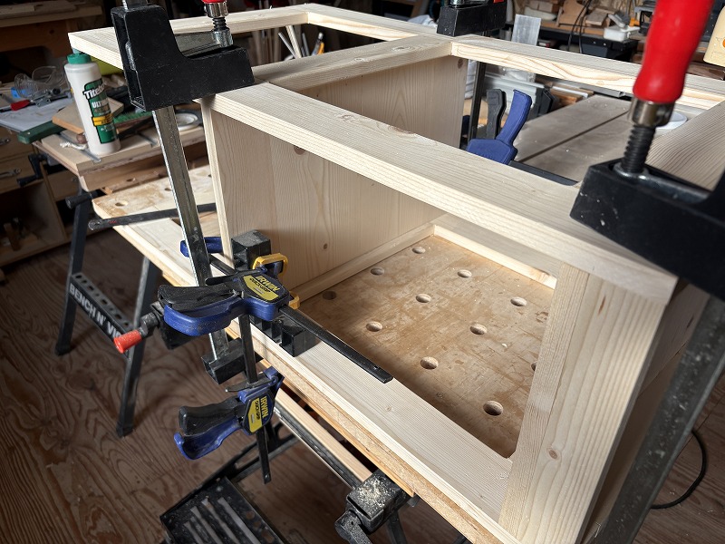 友人のサニタリーラック製作17